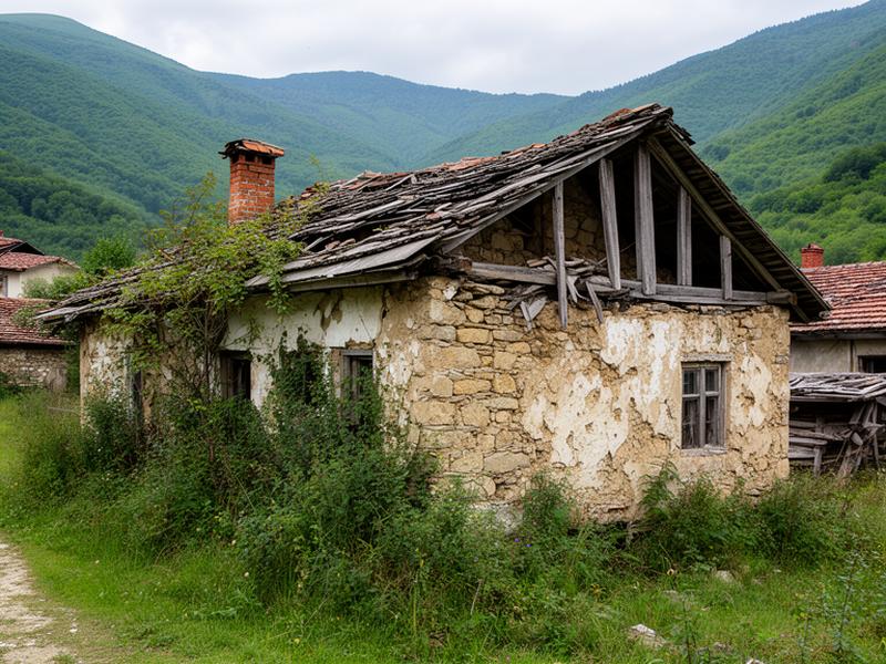 Traditional Rhodope Stone House Revival before restoration - photo 1